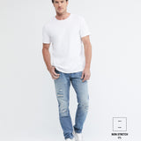 SLIM FIT MID-RISE JEANS IN LIGHT WASH