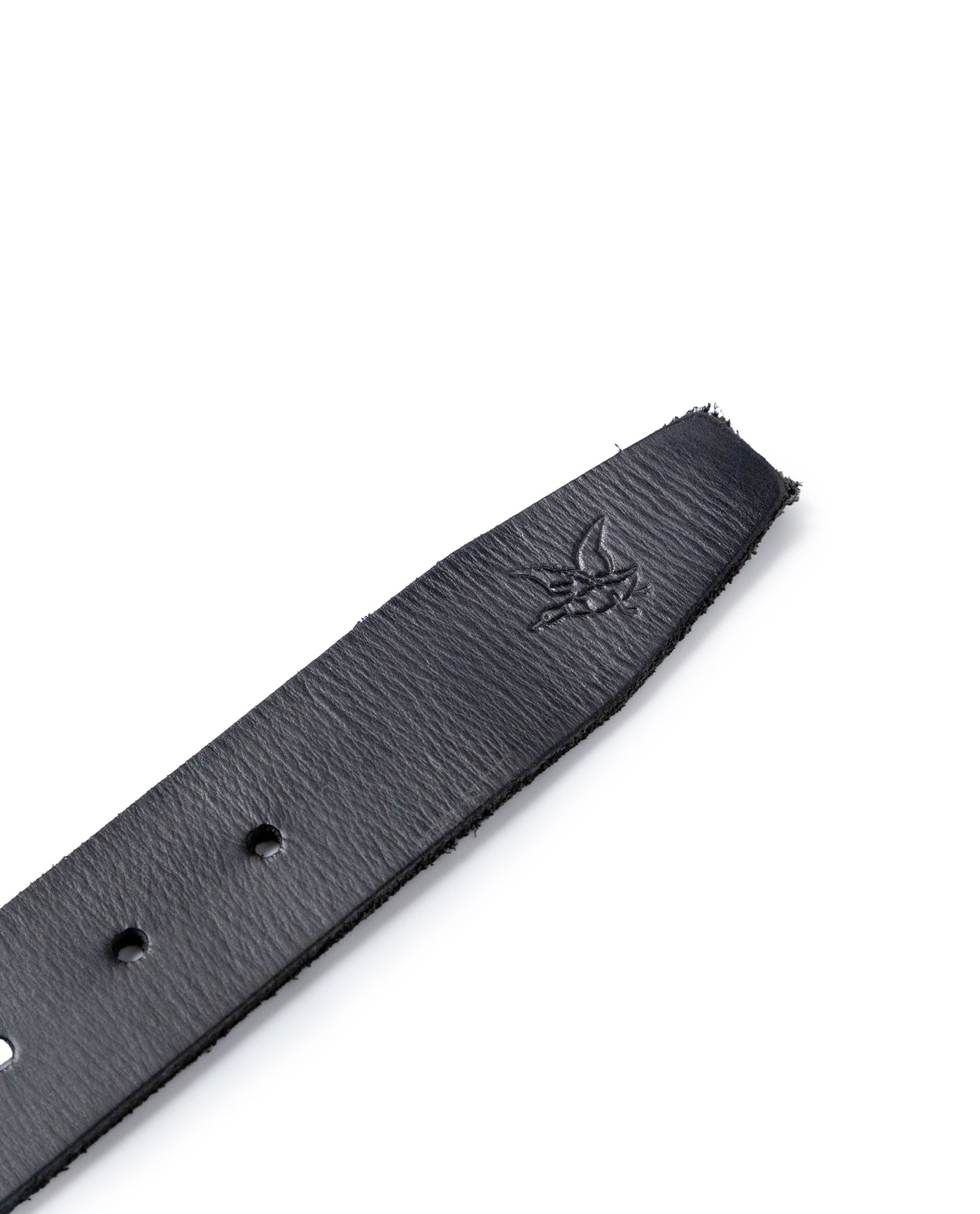 Mens Rodeo Belt Artisan Waxed Cowhide Leather Vintage Amber Buckle - Black 63_011H003_NEG194007_5