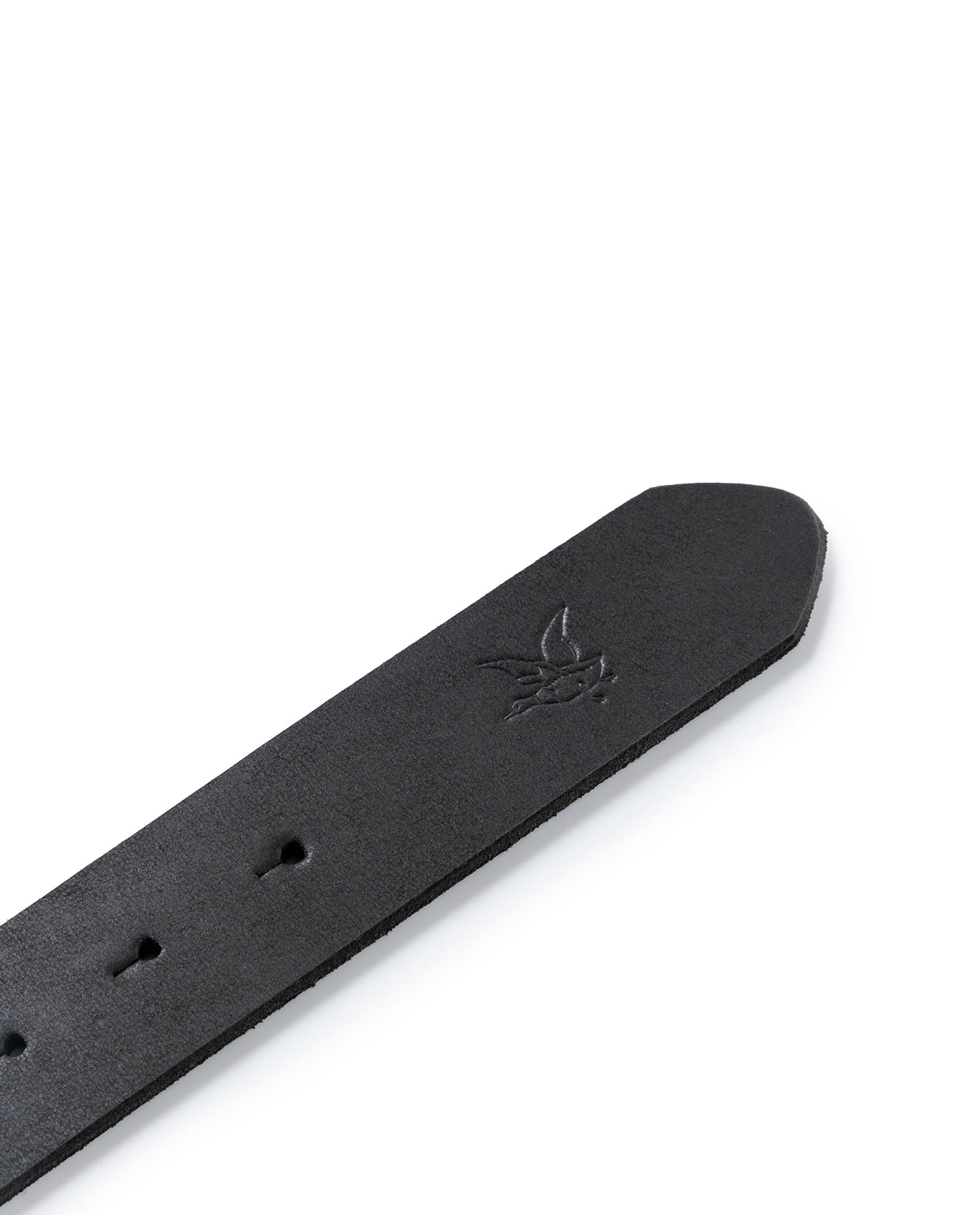 Mens Belt Vegetable Tanned Cowhide Leather Artisan Waxed Aged Finish - Black 63_011H004_NEG194007_4