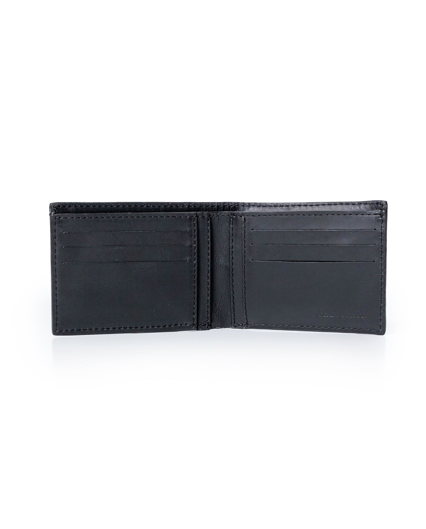 Mens Wallet Horizontal Aniline Aged Cowhide Leather Two Wing Removable Document Holder Artisan Flap - Black 63_021H003_NEG194007_4