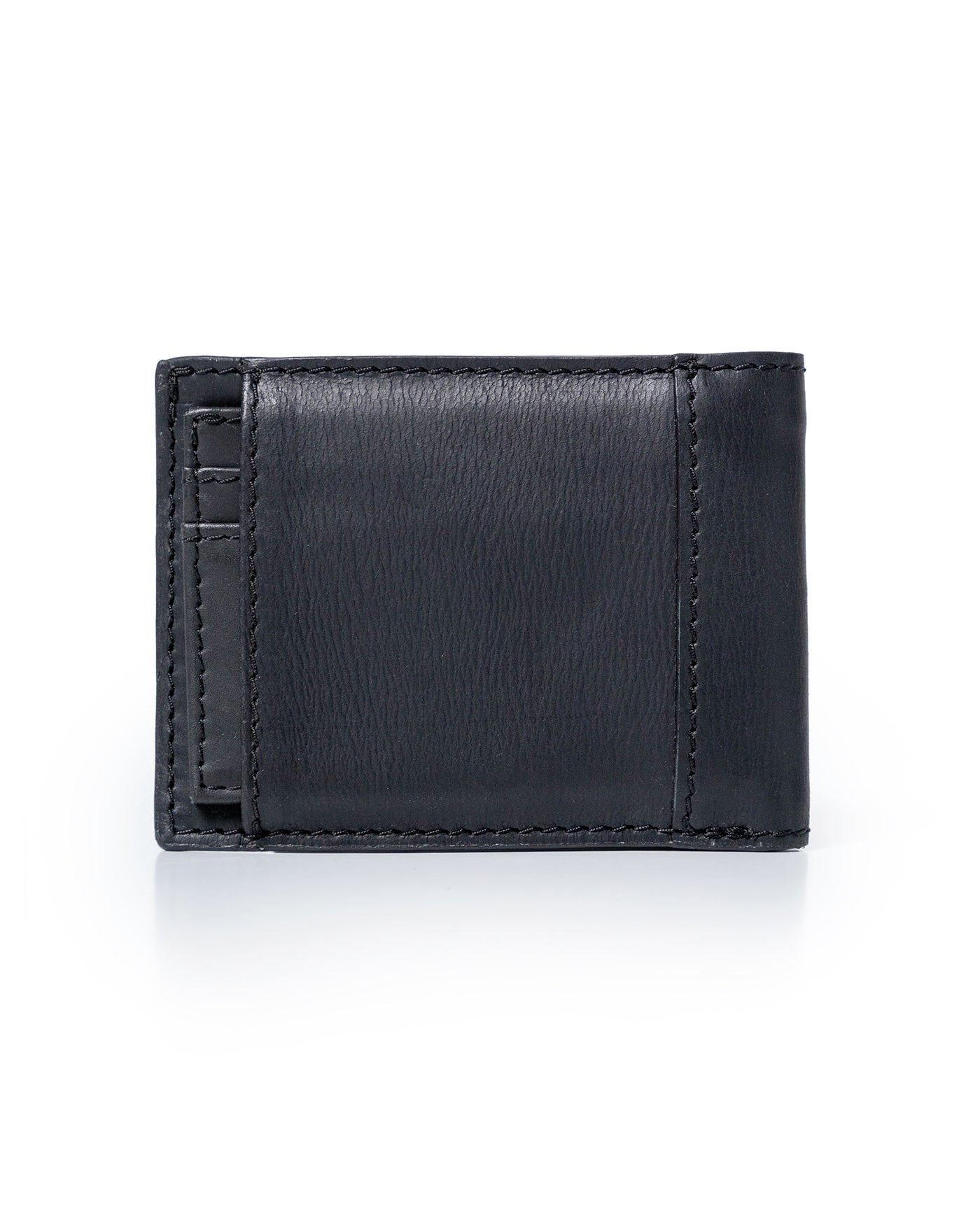 Mens Wallet Horizontal Aniline Aged Cowhide Leather Two Wing Removable Document Holder Artisan Flap - Black 63_021H003_NEG194007_7