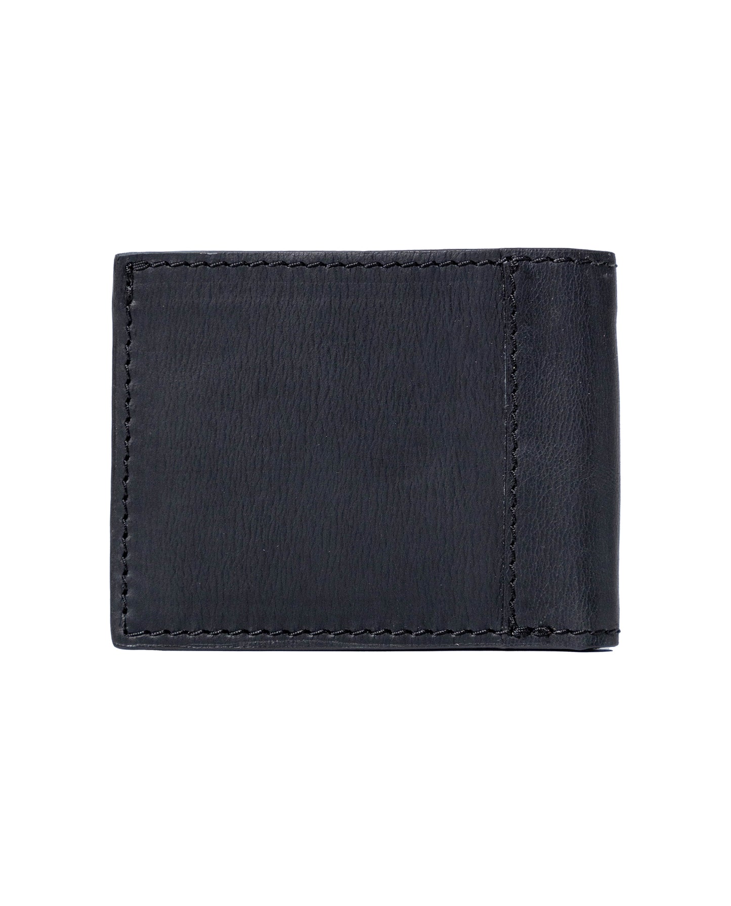 Mens Wallet Horizontal Aniline Aged Cowhide Leather Two Wing Artisan Flap Embossed Duck - Black 63_021H004_NEG194007_6