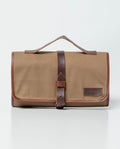 Men's Waxed Canvas Travel Organizer with Full-Grain Leather Details