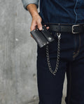 Mens Cowhide Leather Slim Wallet - Special Collection - Black