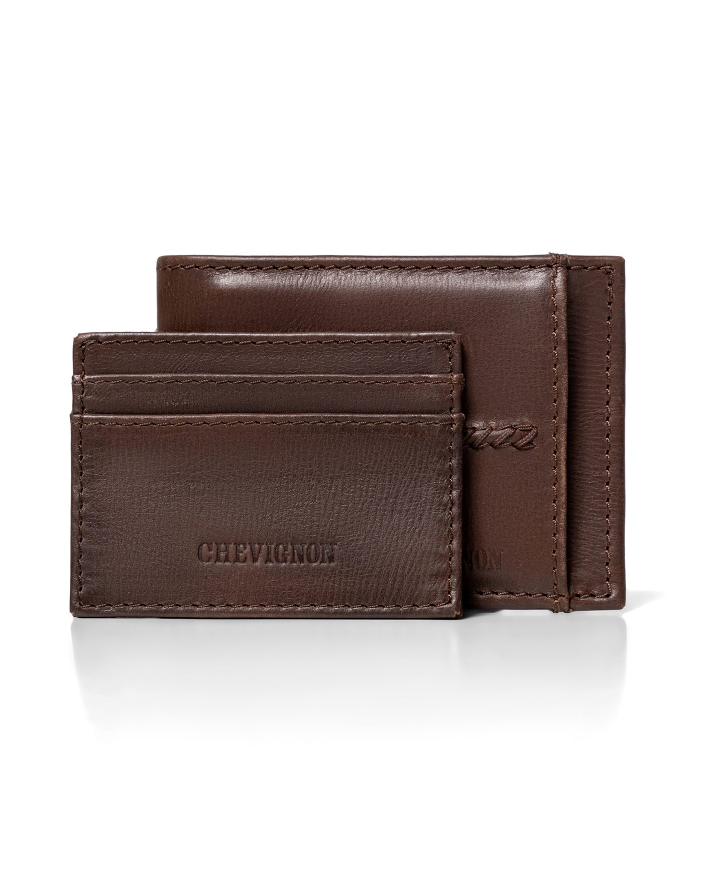 Men's Hand-Stitched Cowhide Leather Wallet with Front Document Holder, Sparkle 029G002 - 2