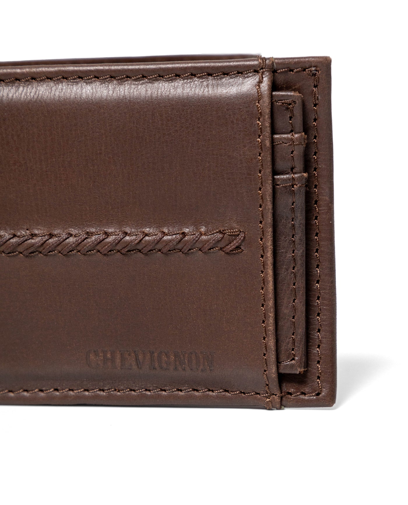 Men's Hand-Stitched Cowhide Leather Wallet with Front Document Holder, Sparkle 029G002 - 6