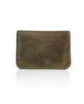 Men's Six-Pocket Semi-Greasy Cowhide Leather Card Holder