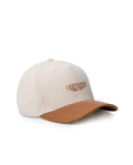 Unisex Cap 5 Panel Cotton Structured Front High Density Print Tone on Tone Embroidered Eyelets - Brown