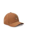Unisex Cap 5 Panel Cotton Drill Structured Front Direct Color Embroidered Duck Tone Eyelets - Brown