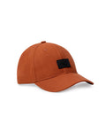 Unisex Cap 6 Panel Cotton Elastane Ripstop Structured Front Bilateral PVC Appliqué Raw Visor Bottom - Orange