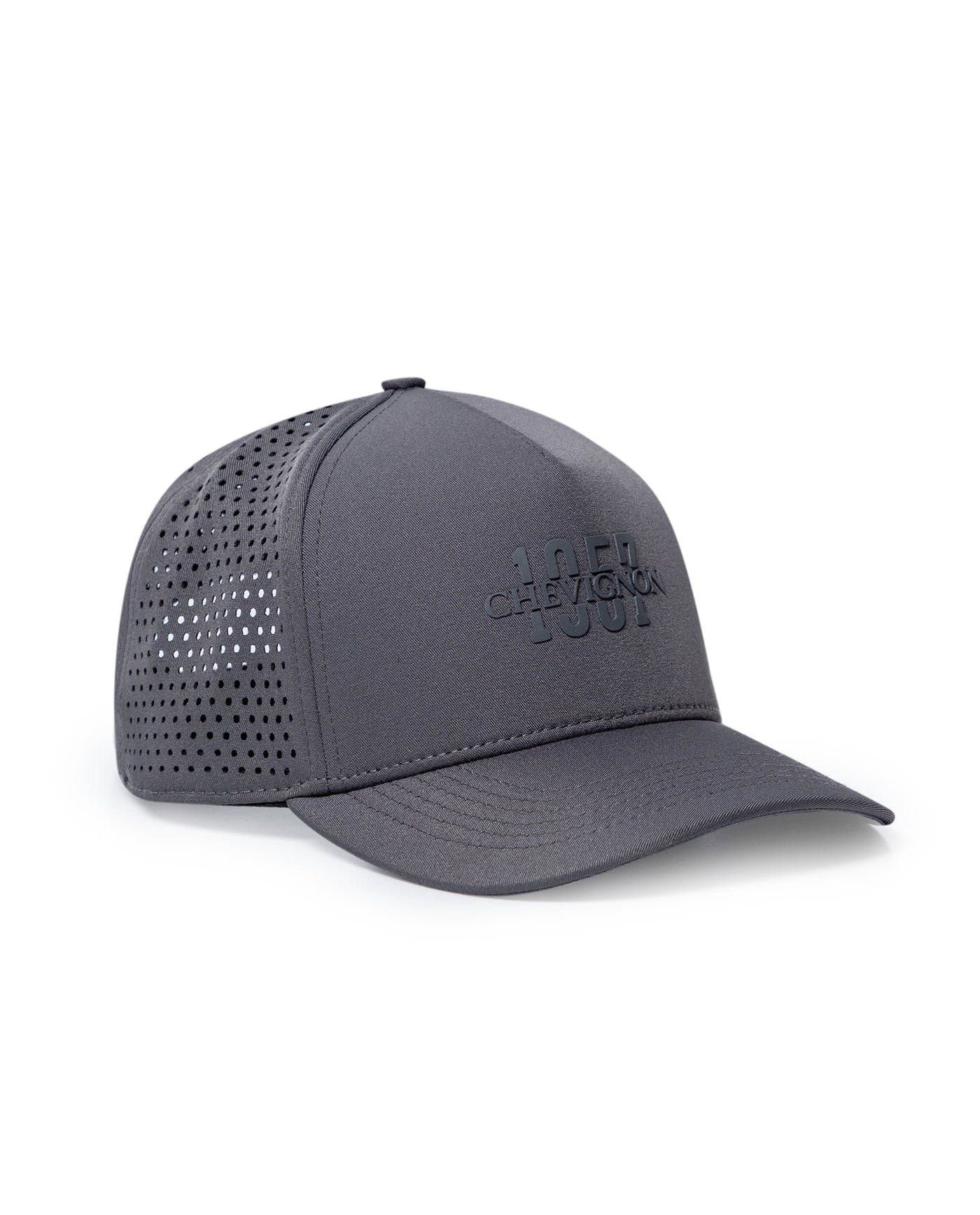 Unisex Cap 5 Panel Polyester Structured Front Rear Microperforated Ventilation High Density Print Tone Eyelets - Gray 63_031H008_GRI180000_0