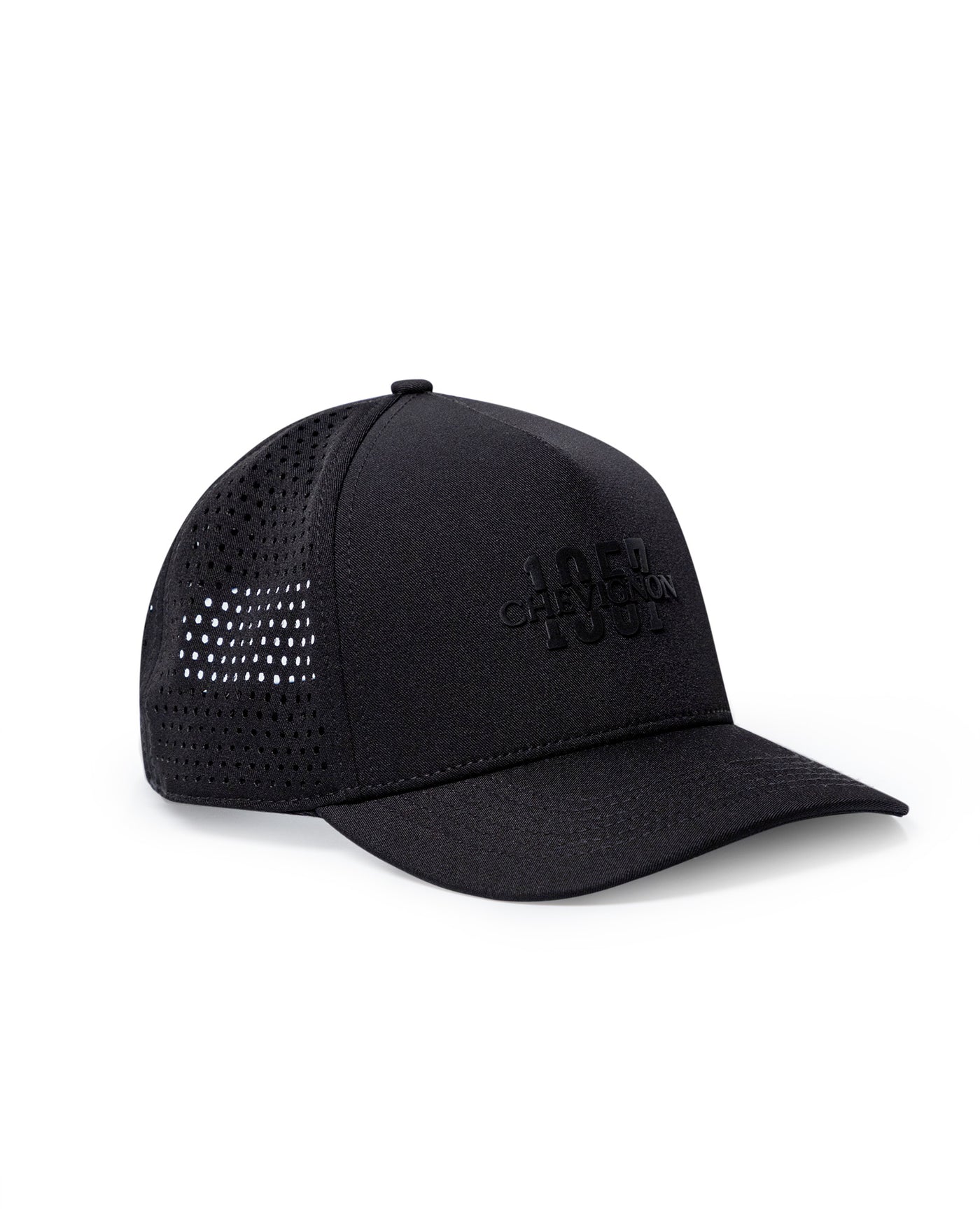 Unisex Cap 5 Panel Polyester Structured Front Rear Microperforated Ventilation High Density Print Tone Eyelets - Black 63_031H008_NEG194007_0