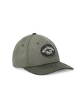 Unisex Cap 5 Panel Cotton Canvas Structured Front Printed Duck Embroidered Texts Combined Tone Eyelets - Green