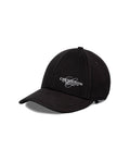 Unisex Leather Strap 6-Panel Cotton Cap - Black