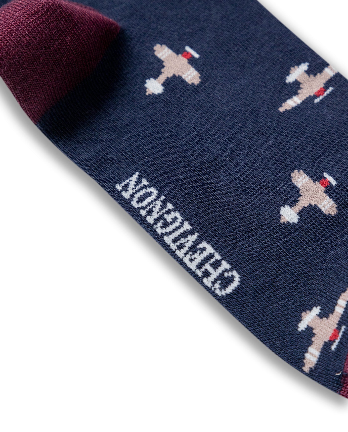 Mens Socks Mid Calf Cotton Elastane Airplane Graphics Chevignon - Blue 63_051H004_AZU184535_3