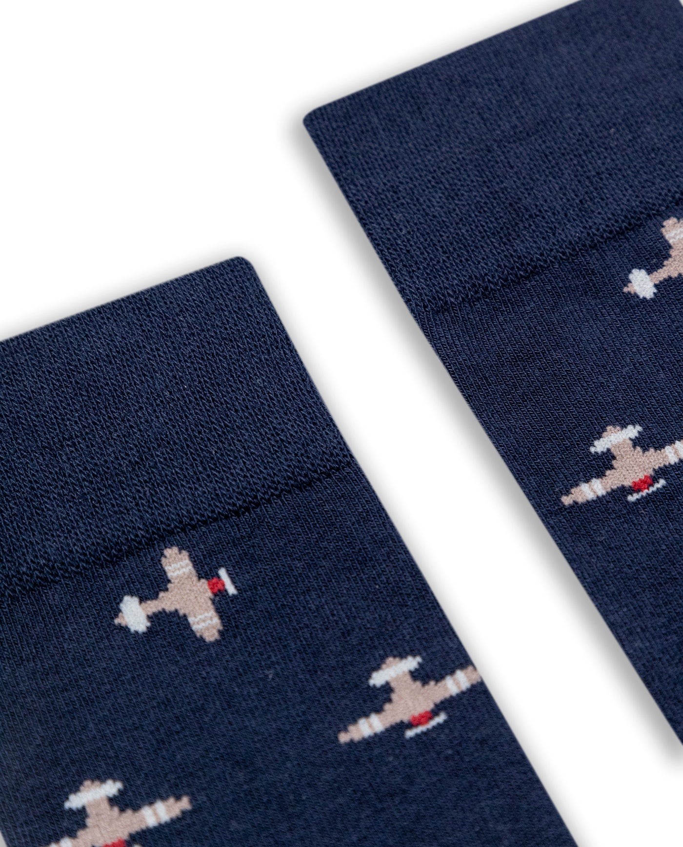 Mens Socks Mid Calf Cotton Elastane Airplane Graphics Chevignon - Blue 63_051H004_AZU184535_4