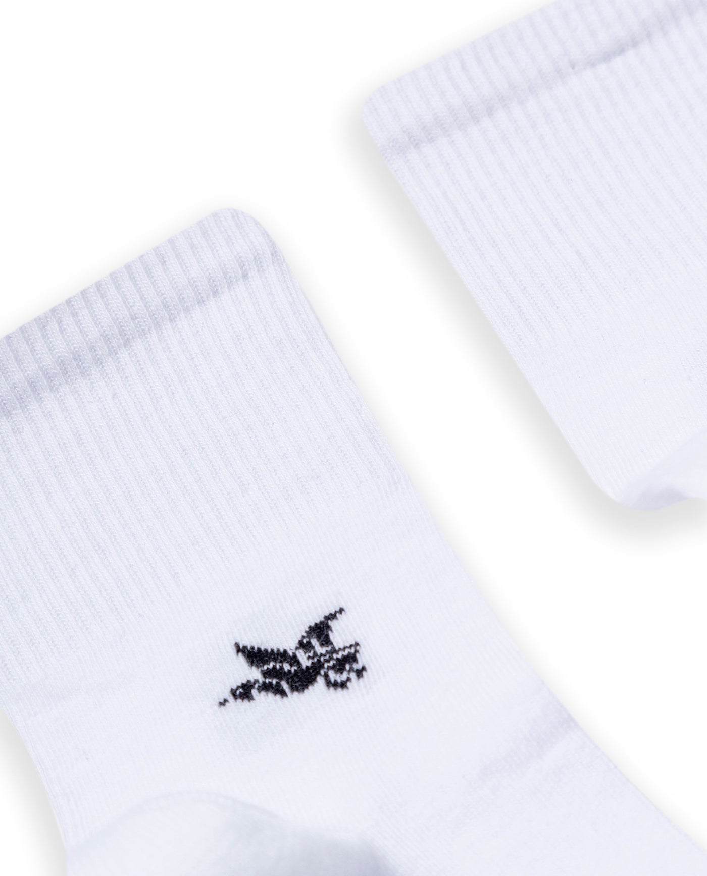 Mens Socks Mid Calf Cotton Elastane Ribbed Duck Logo Classic Versatile - White 63_051H006_BLA110601_4