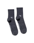 Men's Socks Mid Calf Cotton Elastane Ribbed Duck Logo Classic Versatile - Black