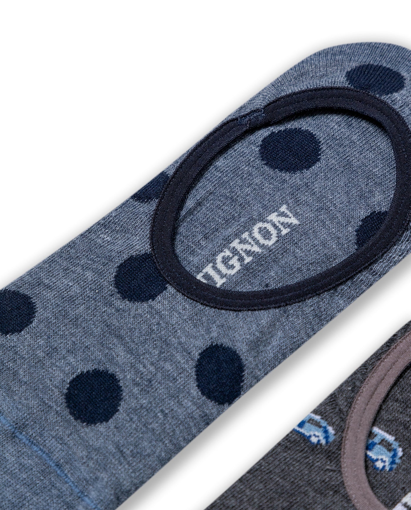 Mens Socks Two Pack Super Invisible Cotton Elastane Silicone Grip - Various 63_051H011_SUR999997_4