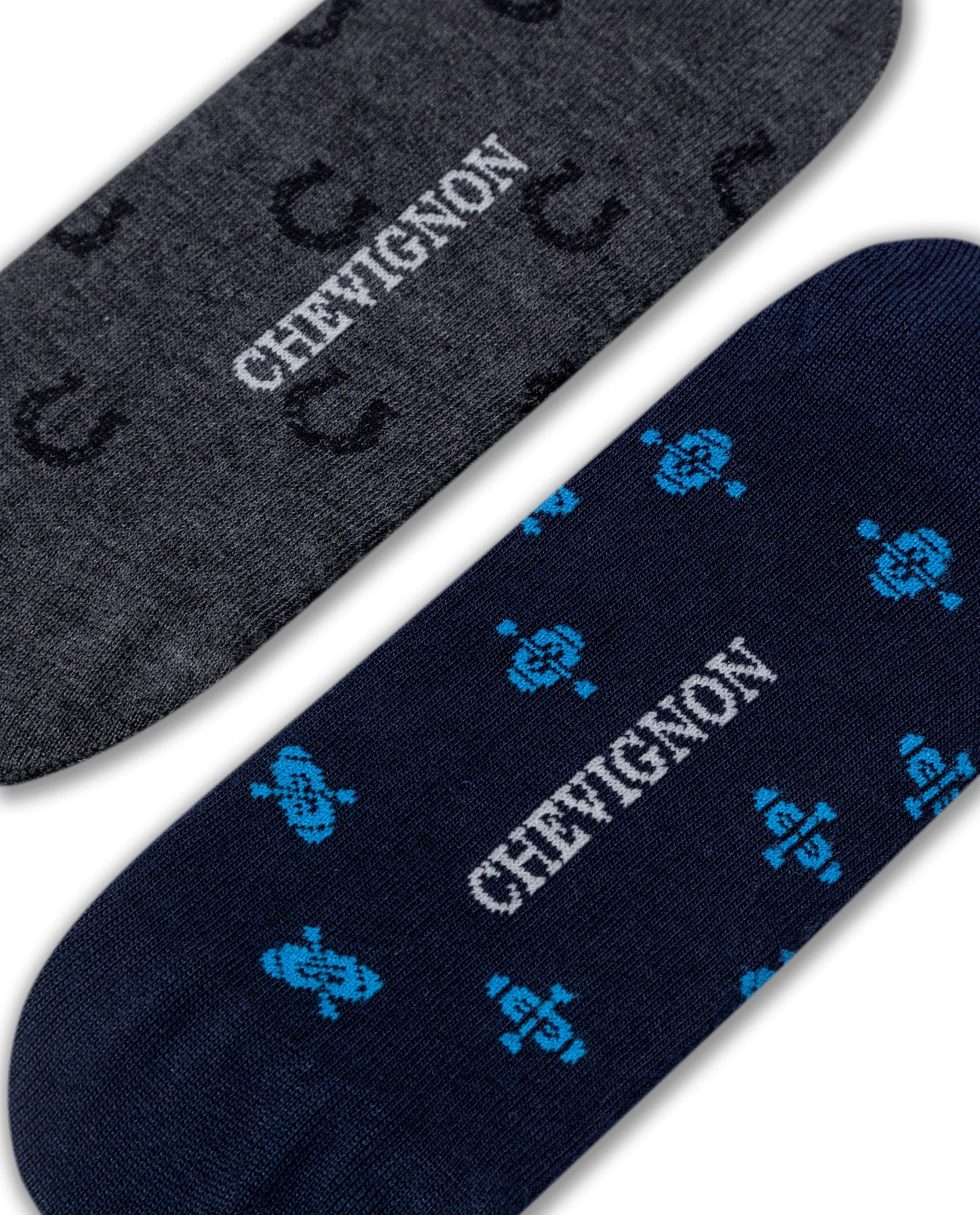 Mens Socks Two Pack Super Invisible Cotton Elastane Silicone Grip - Various 63_051H011_SUR999998_5