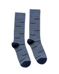 Men's Print Crew Socks - Blue