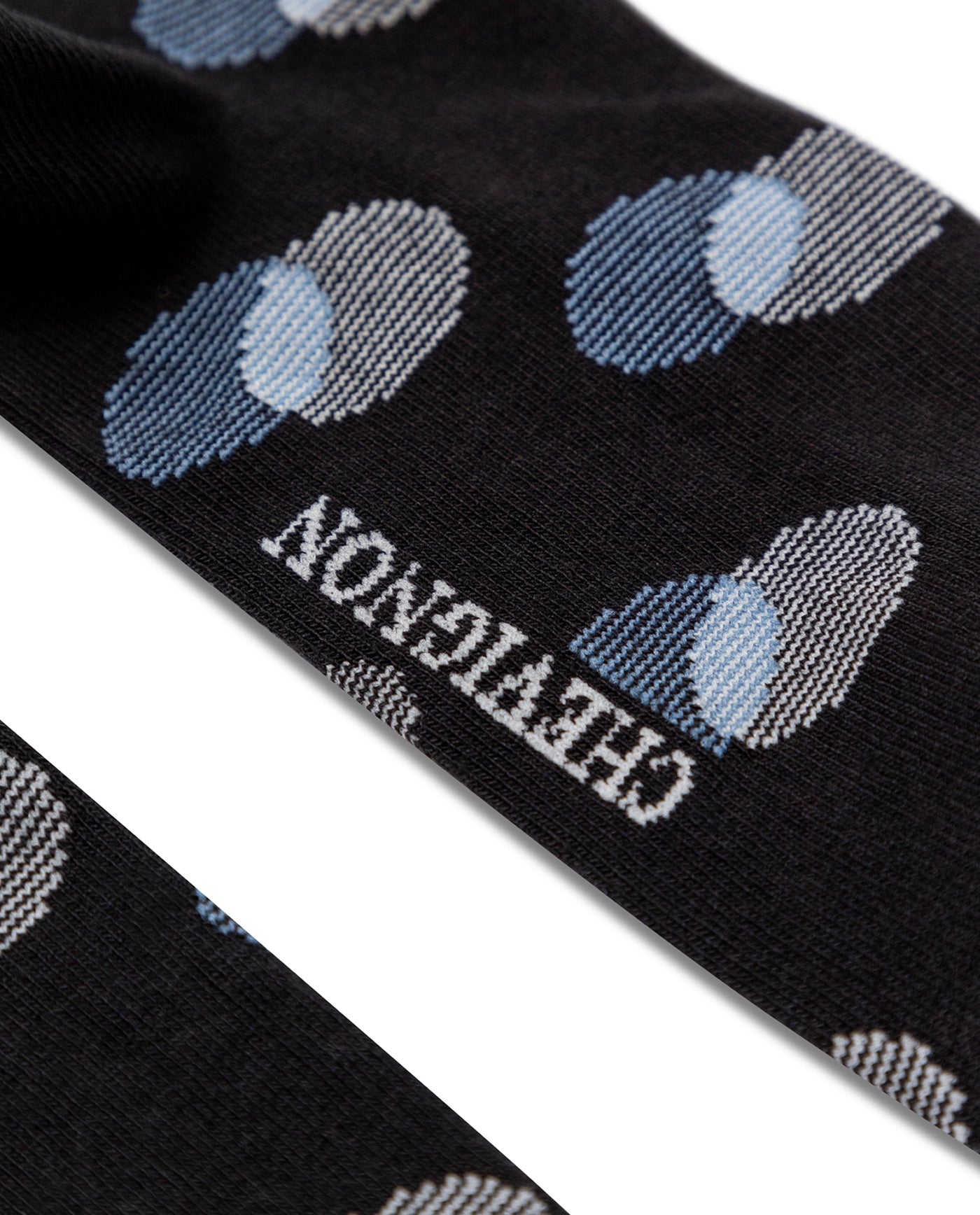 Men's Striped Sphere Graphic Mid-Calf Socks in Cotton-Polyamide Blend 059G003 - 3
