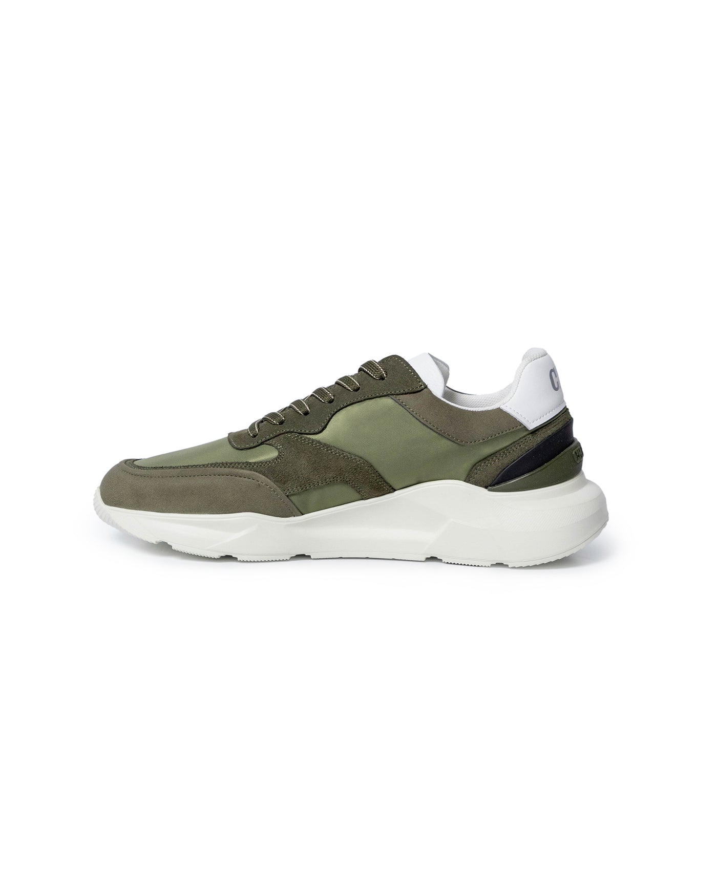 Mens Sneakers Runner Water Repellent Suede Leather Textile EVA Sole Bicolor Laces - Dark Green 63_061H003_VER195406_8