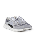 Men's Sneakers Runner Water Repellent Suede Textured Leather Athletic Textile Reflective Detail EVA - Gray