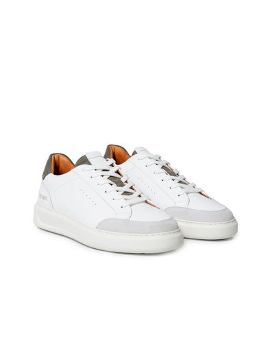 Men's Sneakers Chunky Smooth Aniline Leather Water Repellent Suede EVA Extralight 90s Silhouette - White