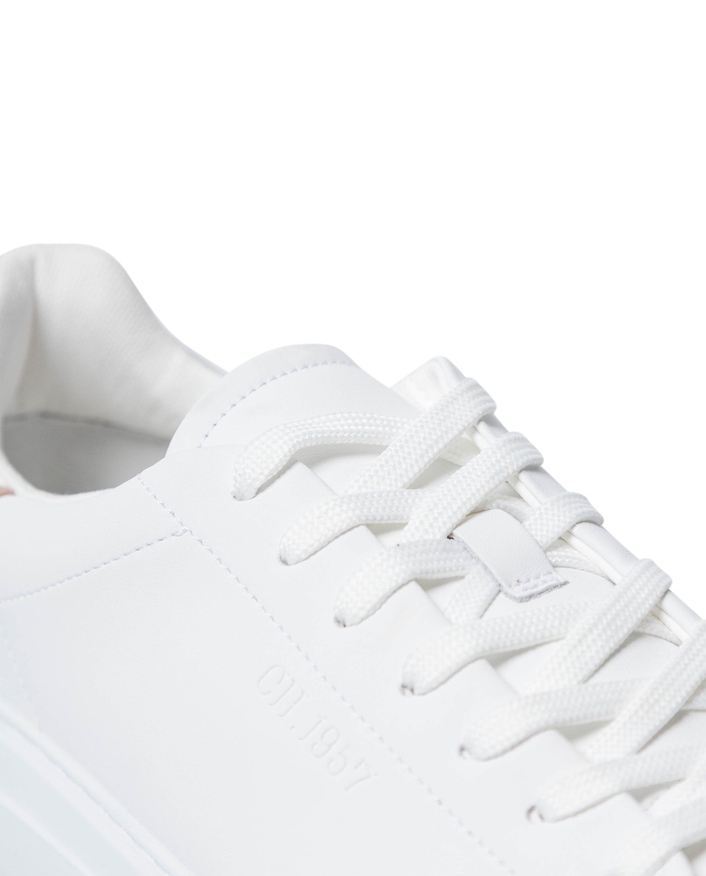 Mens Sneakers Chunky Smooth Aniline Leather Rubber Heel Counter C.57 Relief EVA Extralight - White 63_061H022_BLA110601_4