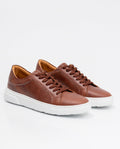 Men's Leather Minimalist Sneakers - Brown