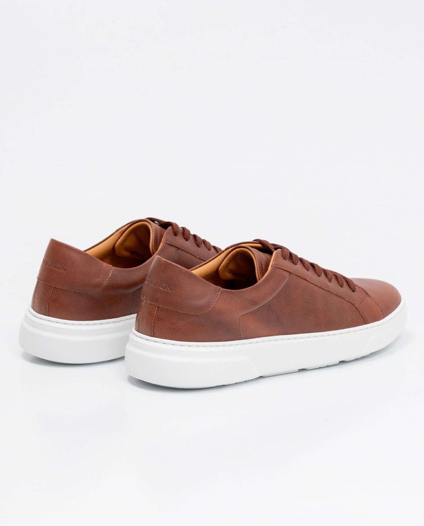 Men's Leather Minimalist Sneakers - Brown 63_062F004_CAF181028_3