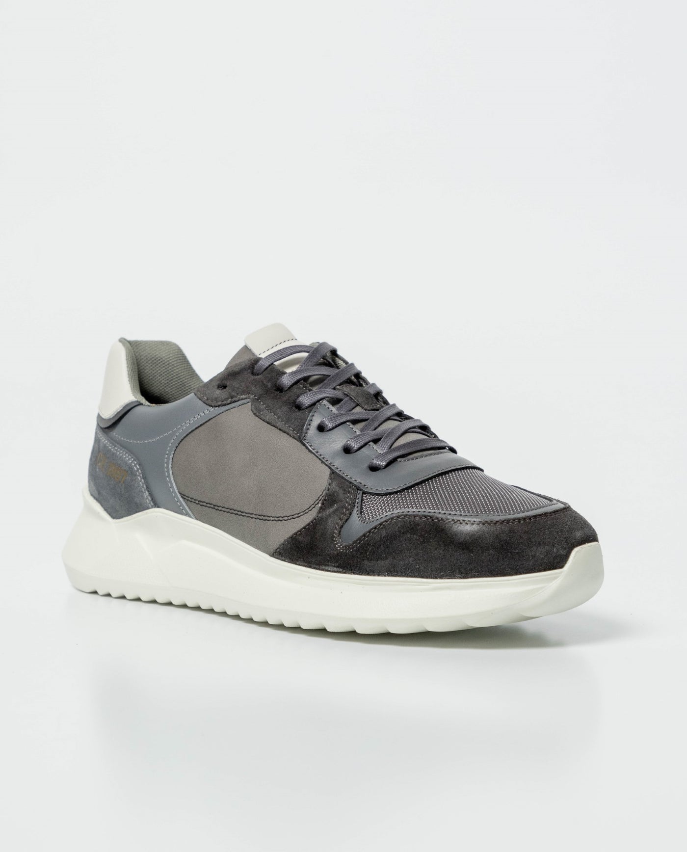 Men's Sneakers Cowhide Leather - Gray 63_062G002_GRI184005_0