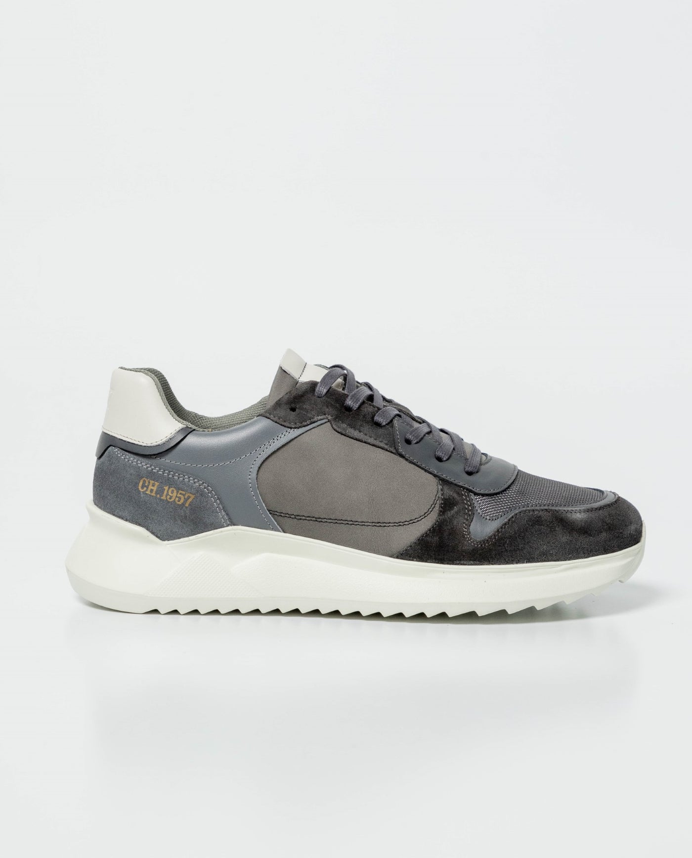 Men's Sneakers Cowhide Leather - Gray 63_062G002_GRI184005_8
