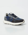 Men´s Leather-Textile Sneakers - Blue