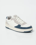 Men's Low-Top Basketball Style Sneakers with Contrast Textures