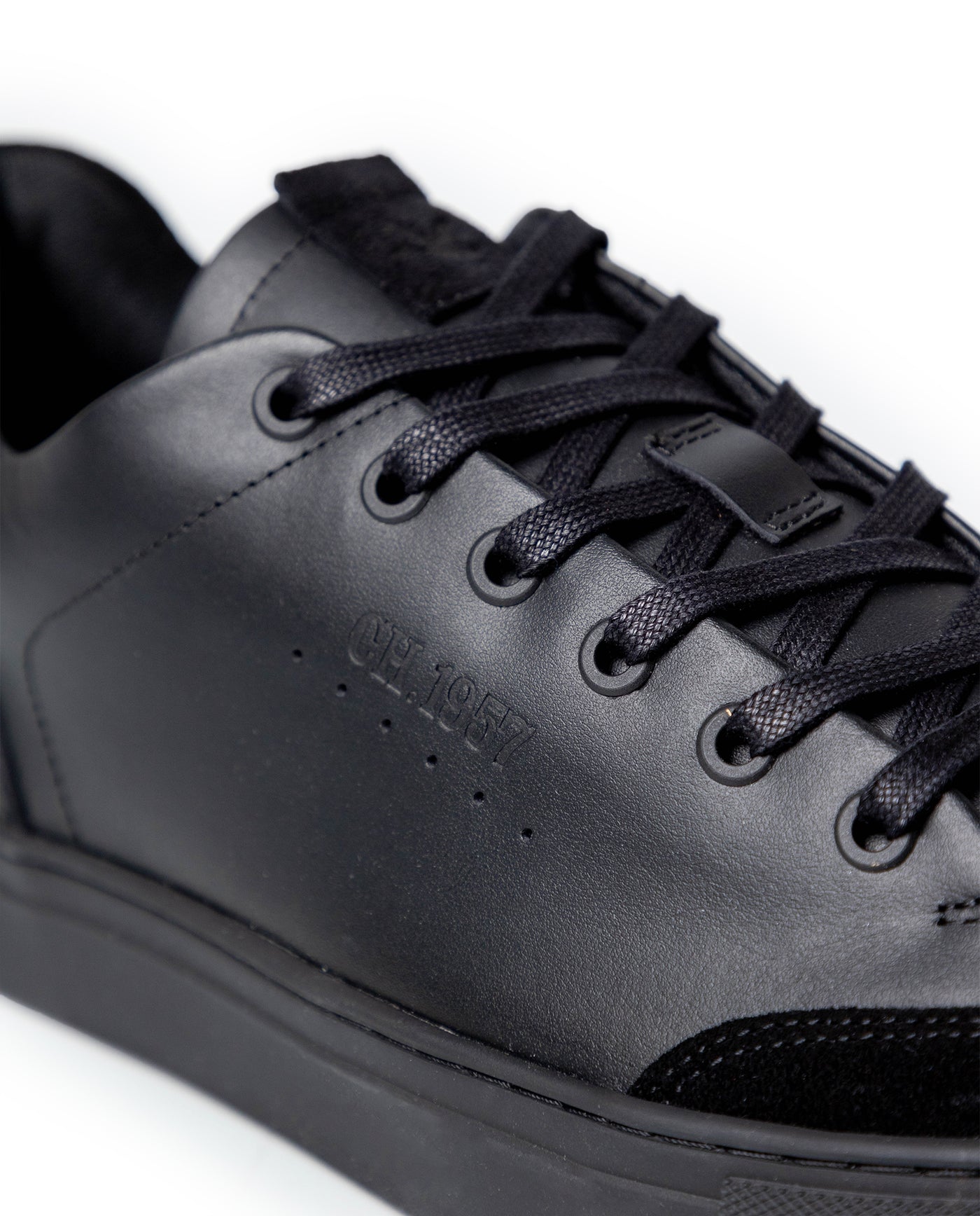 Mens Cowhide Leather Smart Sneakers - Special Collection - Black 63_064H252_NEG194007_5