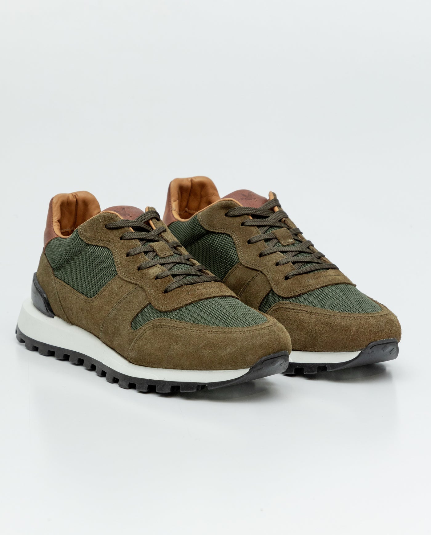 Men's Leather Runner Sneakers - Green 63_069F000_VER180538_0