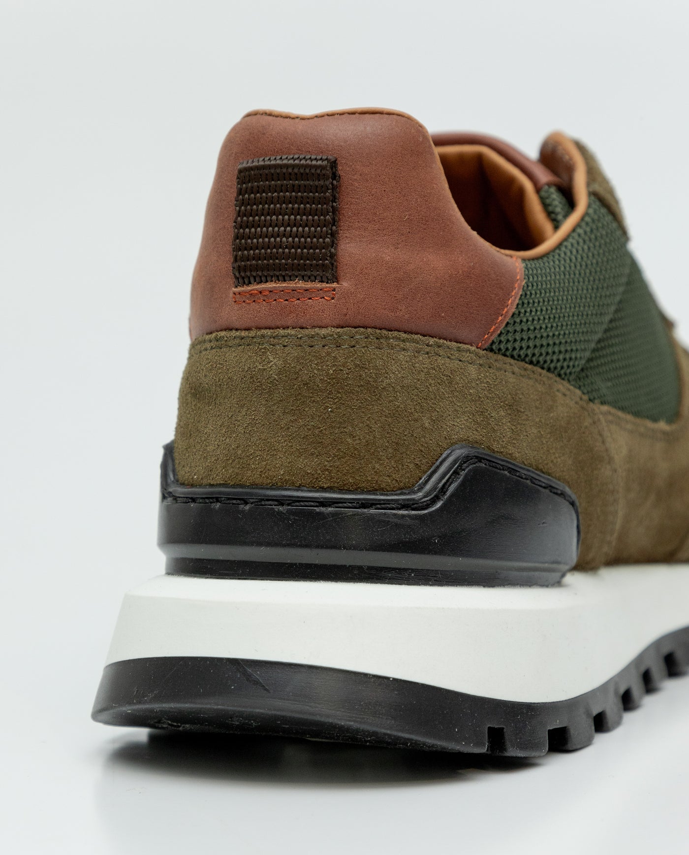 Men's Leather Runner Sneakers - Green 63_069F000_VER180538_8