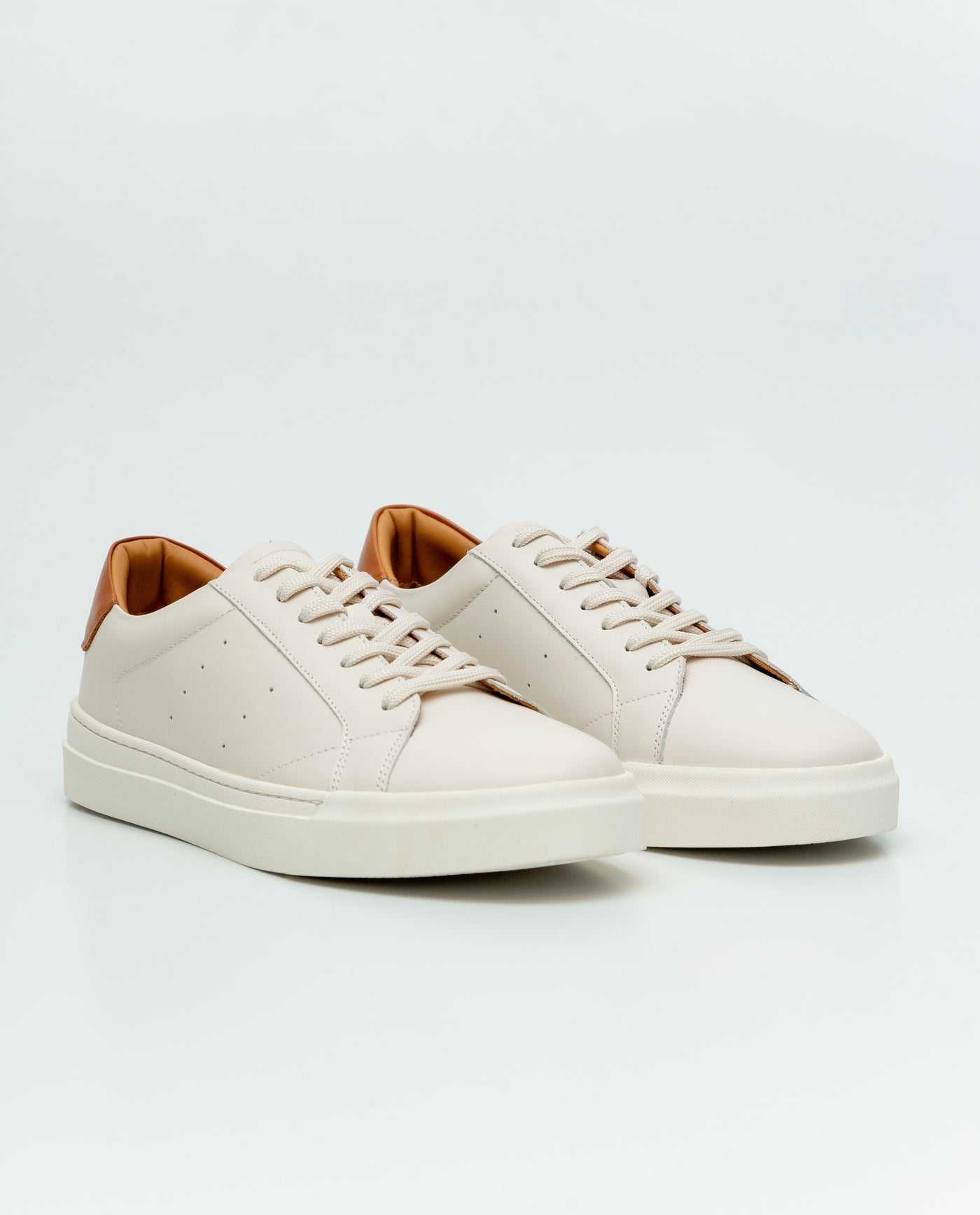 Men's Leather Court Sneakers - White 63_069F003_BLA110601_0