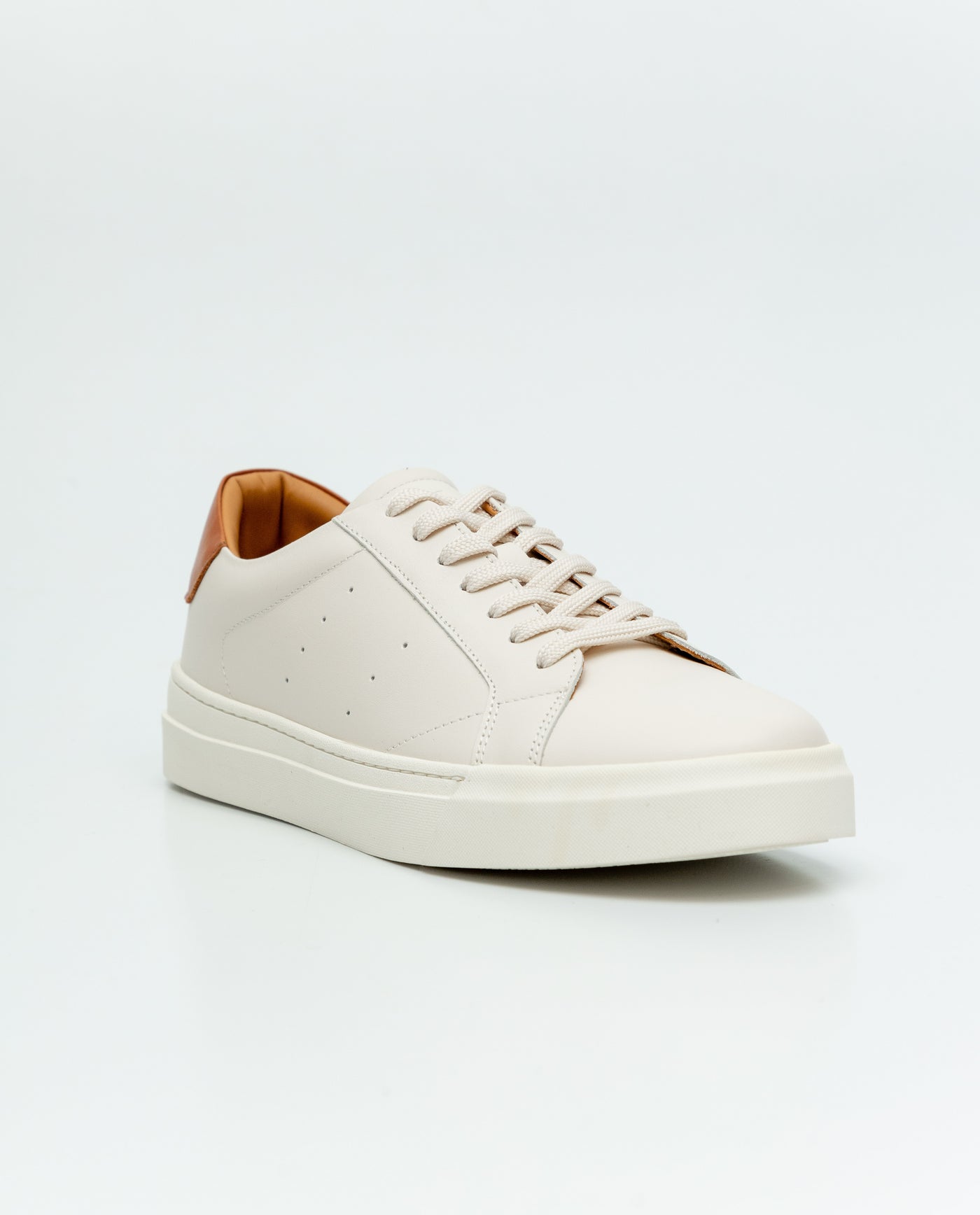 Men's Leather Court Sneakers - White 63_069F003_BLA110601_4