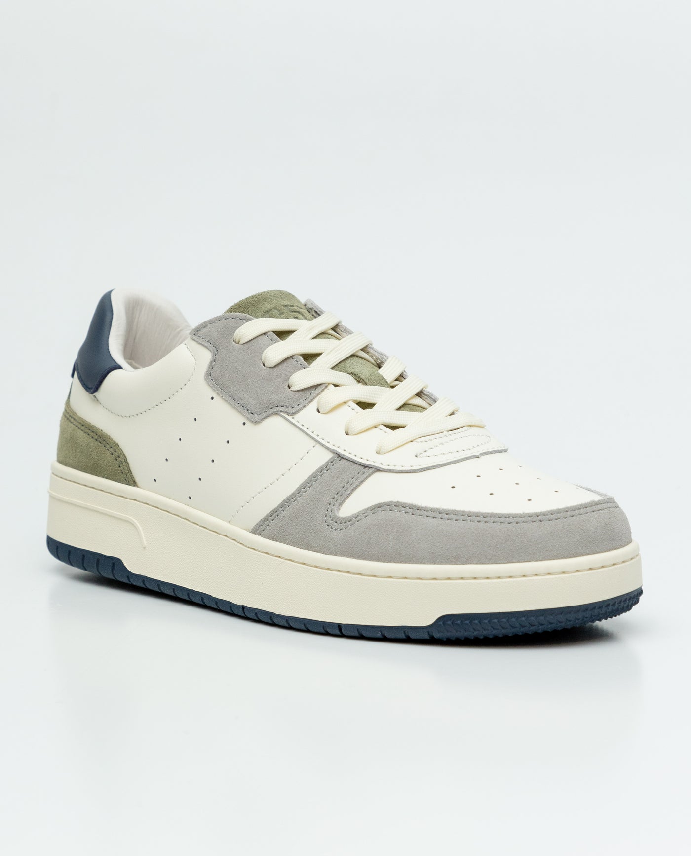 Men's Leather Basketball Sneakers - White 63_069F007_BLA110601_4