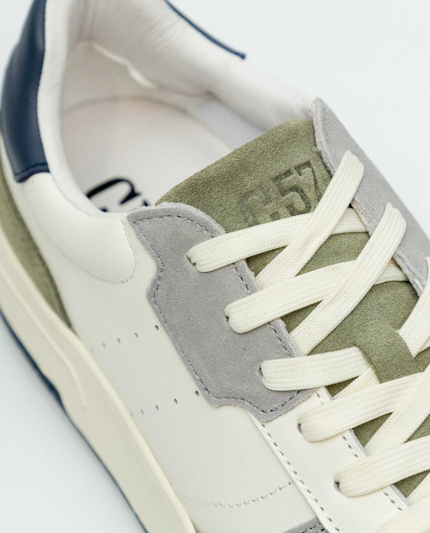 Men's Leather Basketball Sneakers - White 63_069F007_BLA110601_7