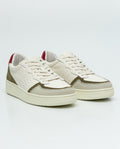 Leather Basketball-Style Sneakers for Men - White