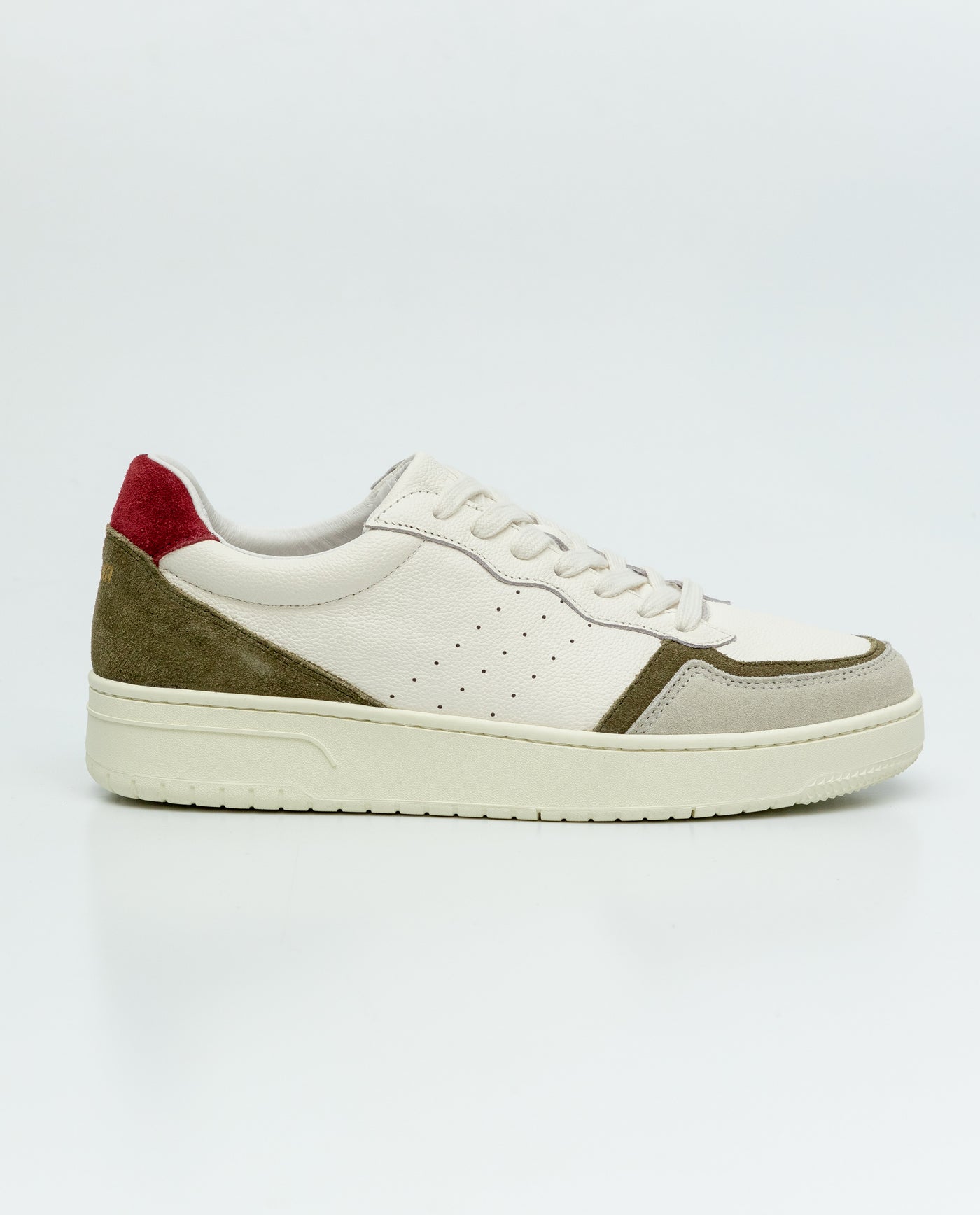 Leather Basketball-Style Sneakers for Men - White 63_069F008_BLA110601_3