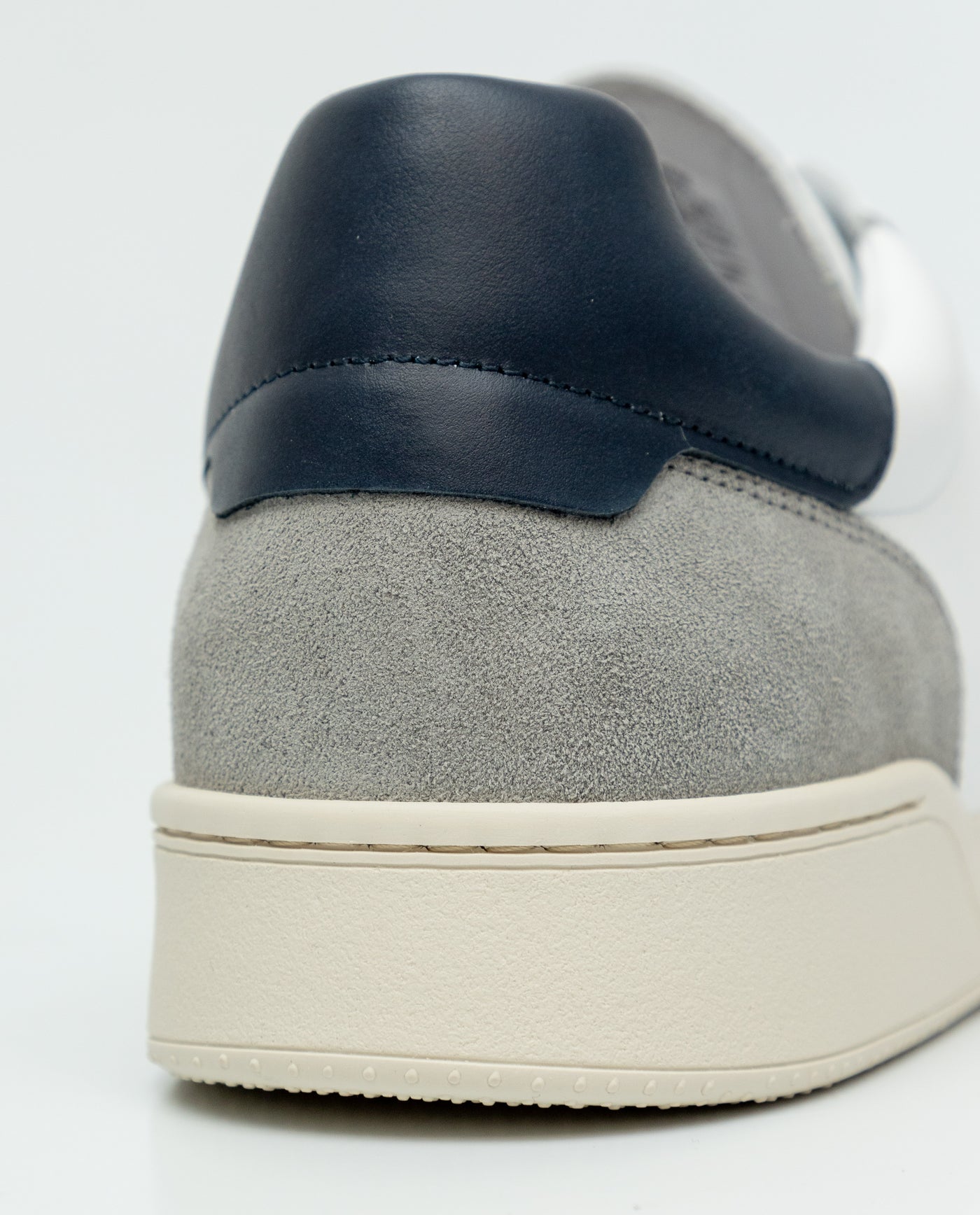 Men's Mixed Leather Court Sneakers - White 63_069F010_BLA110601_8