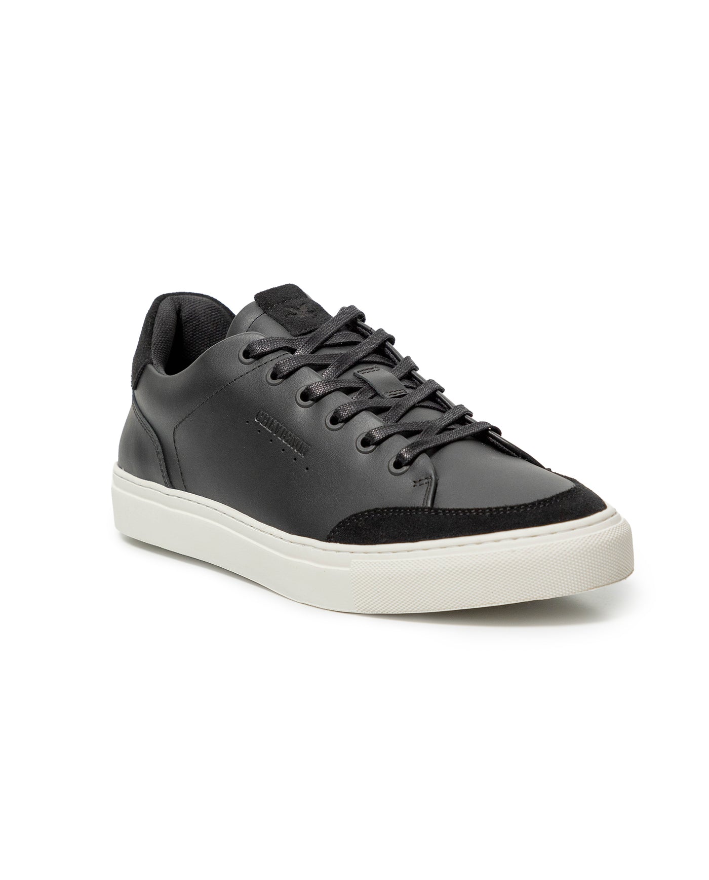 Men's Tonal Leather Court Sneakers - Black 63_069F011_NEG194007_5