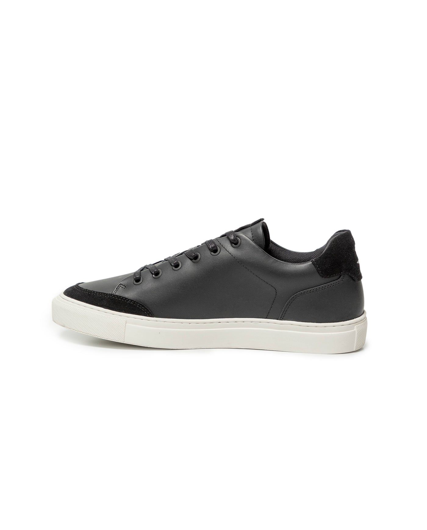 Men's Tonal Leather Court Sneakers - Black 63_069F011_NEG194007_6