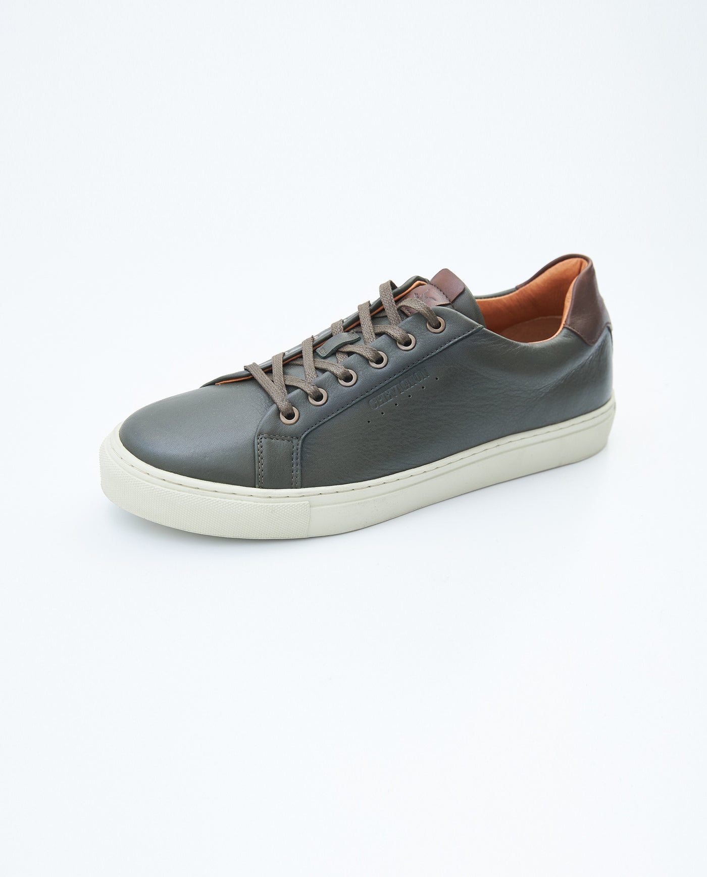 Men's Casual Leather Sneakers - Green 63_069F013_VER190414_3