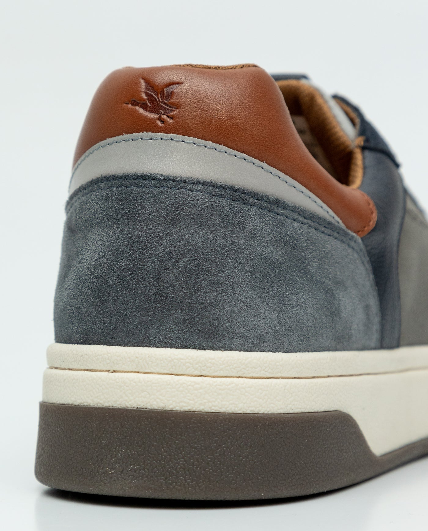Leather Basketball-Style Sneakers for Men - Blue 63_069F014_AZU184215_8